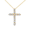 .56ct Diamond Cross Religious Pendant 14KT Yellow Gold