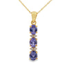 Tanzanite Diamond Fashion Pendants 10KT Yellow Gold