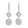 8.51ct Moissanite Dangle Earrings Sterling Silver