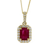 1.25ct Ruby Diamond Fashion Pendants 14KT Yellow Gold