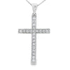 .22ct Diamond Cross Religious Pendant 14KT White Gold