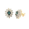 2.30ct Sapphire Diamond Earrings 14KT Yellow Gold
