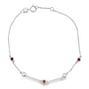.25ct Ruby Diamond Bracelet 14KT White Gold