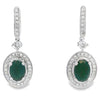 1.06ct Onyx Diamond Dangle Earrings 10KT White Gold