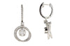 1.00ct Diamond Dangle Earrings 14KT White Gold