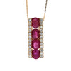 1.39ct Ruby Diamond Fashion Pendants 14KT Rose Gold