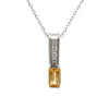 .06ct Citrine Diamond Fashion Pendants 10KT White Gold