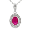 .70ct Ruby Diamond Fashion Pendants 10KT White Gold
