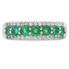 White Topaz 3 Stone Ring Sterling Silver