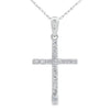.25ct Diamond Cross Religious Pendant 14KT White Gold