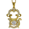 Cubic Zirconia Animal Pendant Sterling Silver