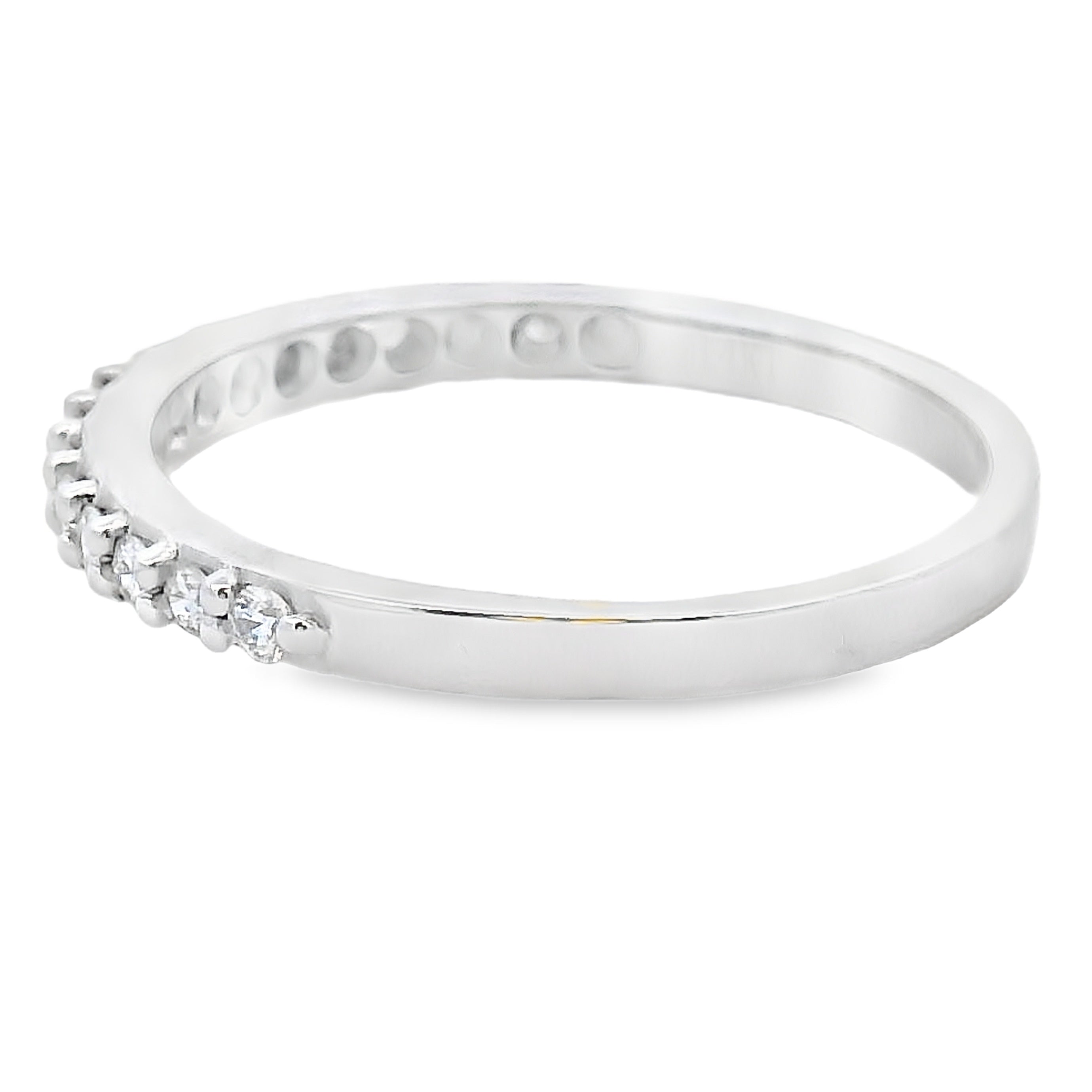 .25ct Diamond Wedding Band Ring 14KT White Gold