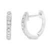 .09ct Diamond Hoop Earrings 10KT White Gold