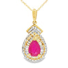 1.25ct Ruby Diamond Fashion Pendants 14KT Yellow Gold