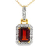 1.31ct Garnet Diamond Fashion Pendants 10KT Yellow Gold