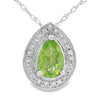 .47ct Peridot Diamond Fashion Pendants 10KT White Gold