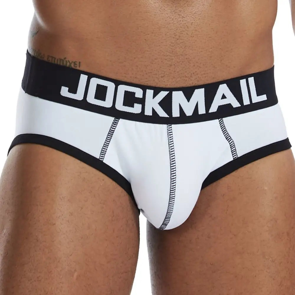 Jockmail Brand Mens Bikini Underwear Cotton Classic Basics Sexy Men Briefs U Convex Calzoncillos