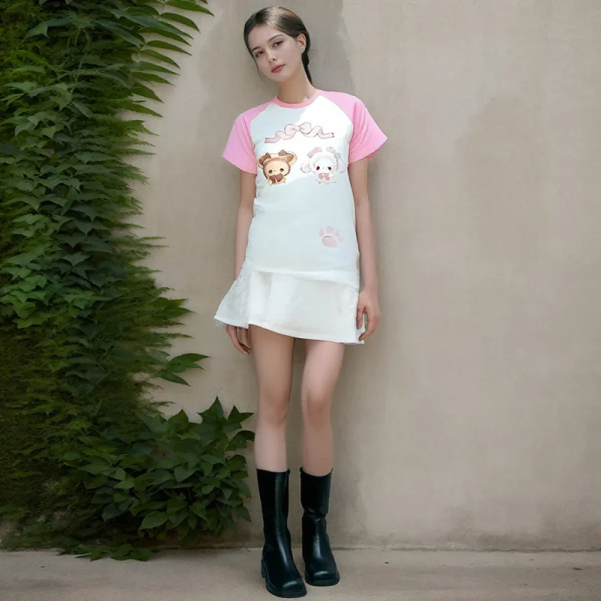 Kawaii Bunny Print T-Shirt – Harajuku Yume Cute Aesthetic