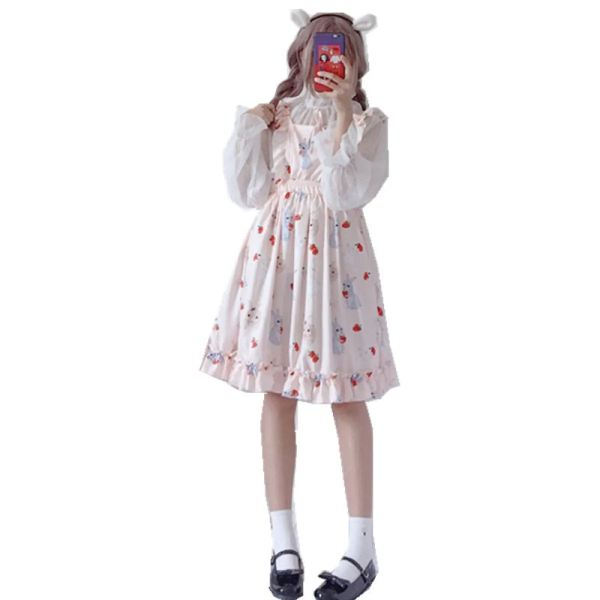 Kawaii Bunny Strawberry Lolita Dress