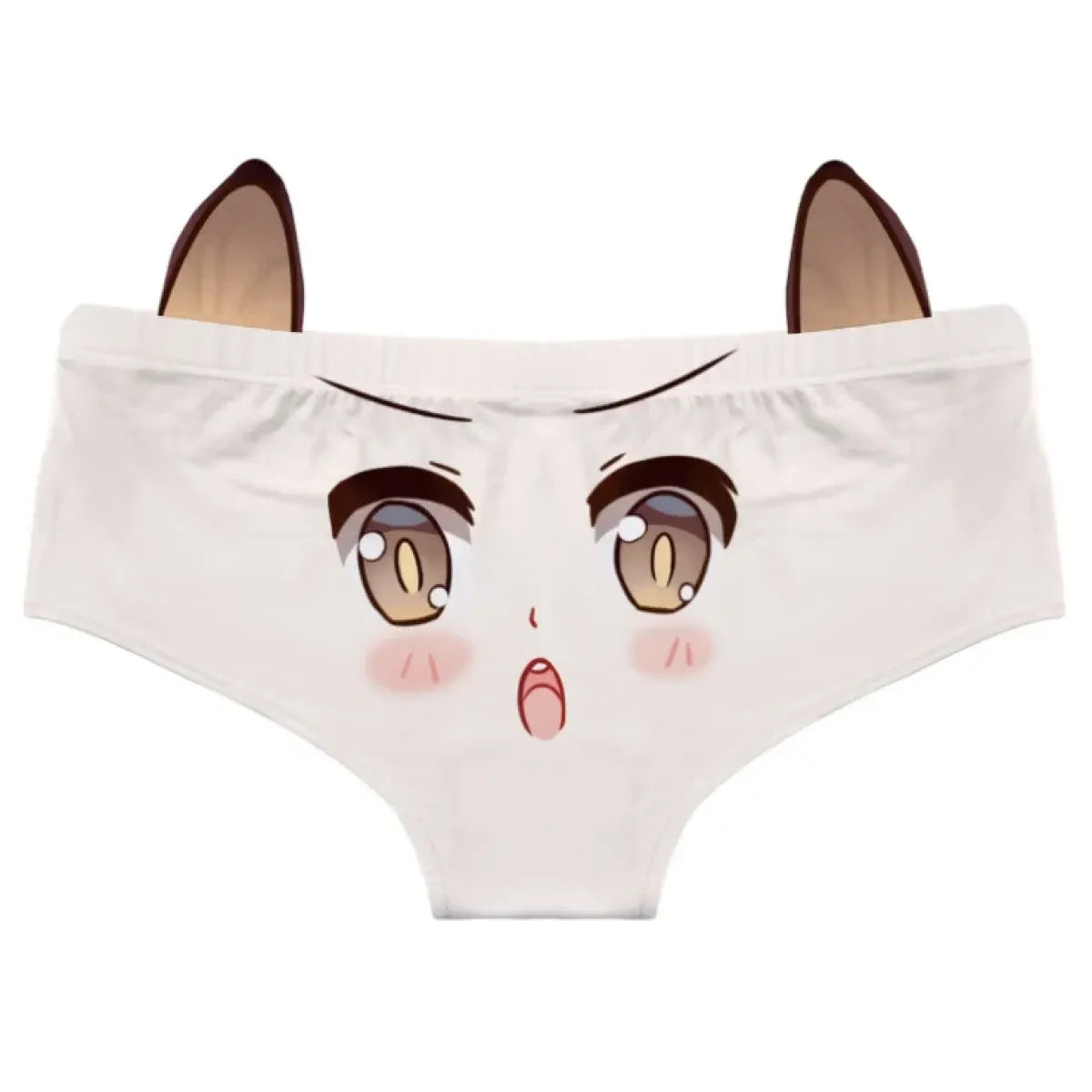 Kawaii Cat Ear Cotton Low Waist Panties