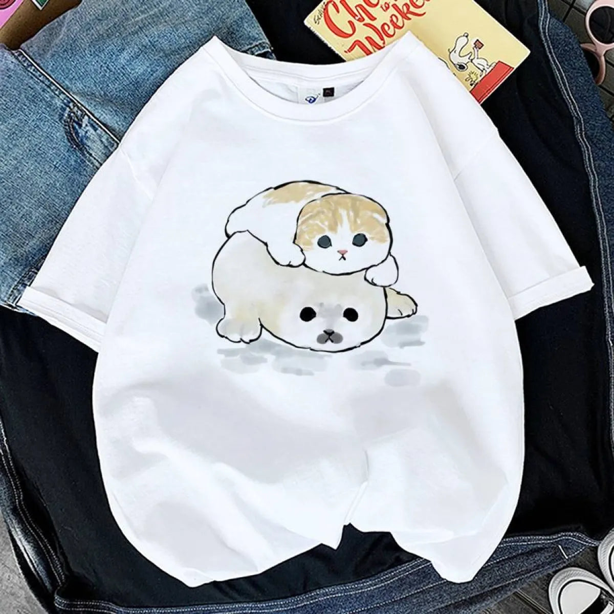 Kawaii Cat Graphic Tees