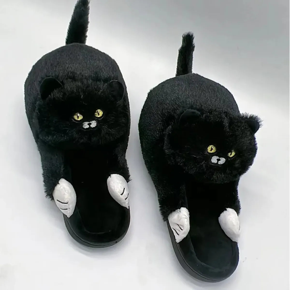 Kawaii Cat Winter Slippers for Women & Men