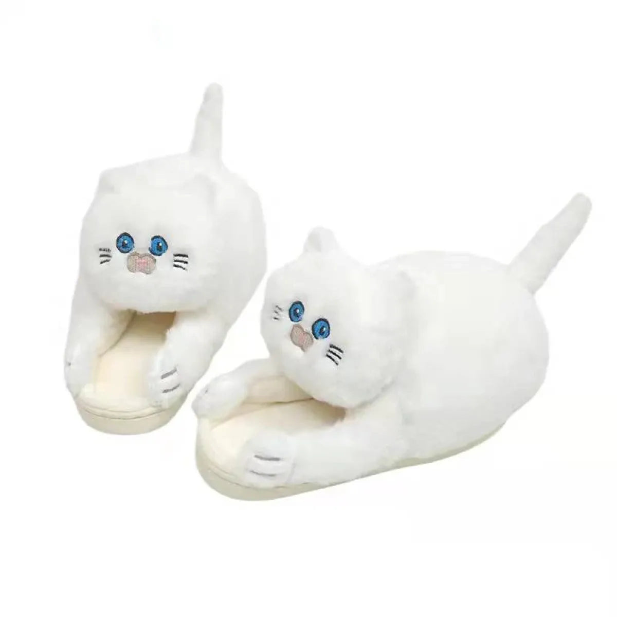 Kawaii Cat Winter Slippers for Women & Men