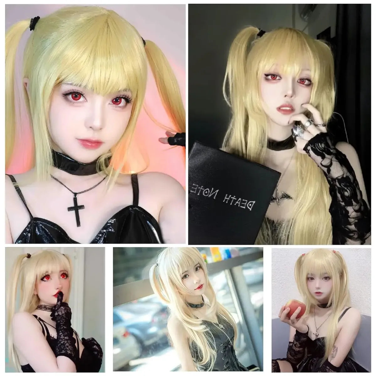 Misa Amane Cosplay Wig – Death Note Blonde Twin Tails with Wig Cap Set
