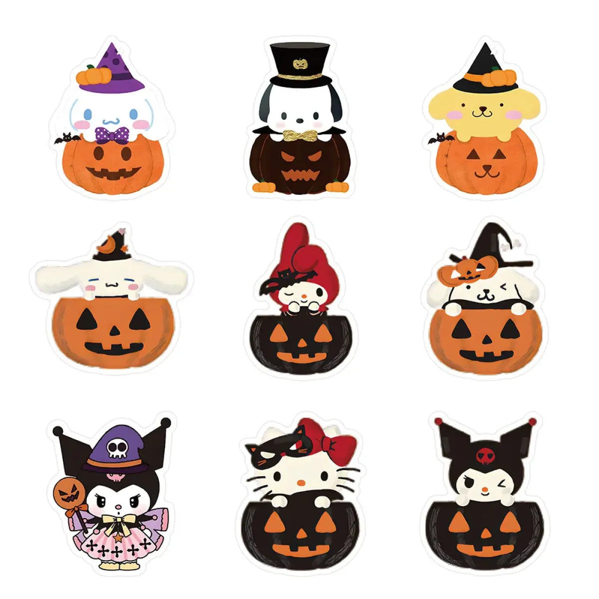 Kawaii Halloween Stickers Set