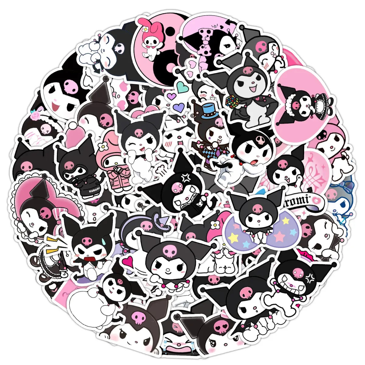 Kawaii Kuromi Stickers: Waterproof Decals