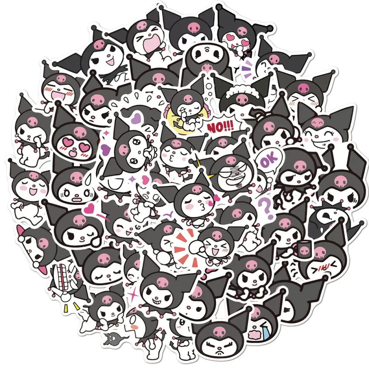 Kawaii Kuromi Stickers: Waterproof Decals