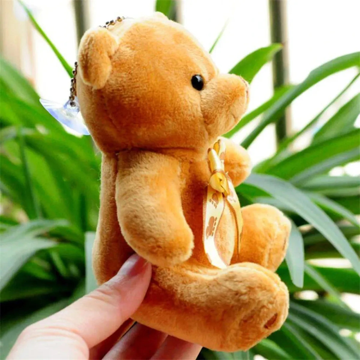 Kawaii Mini Plush Teddy Bear Keychain – Soft 10CM Stuffed Toy