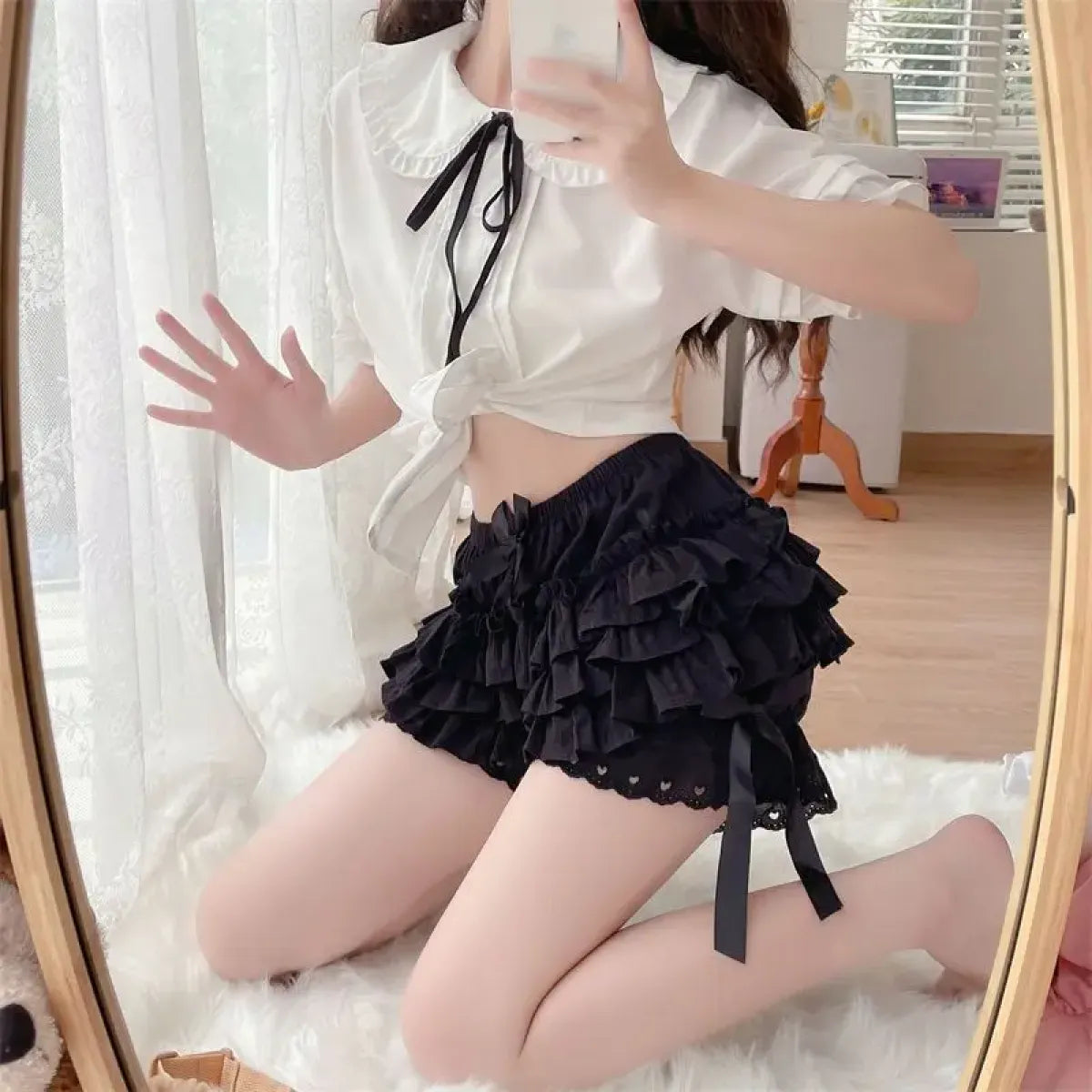 Kawaii Ruffle Lace Shorts