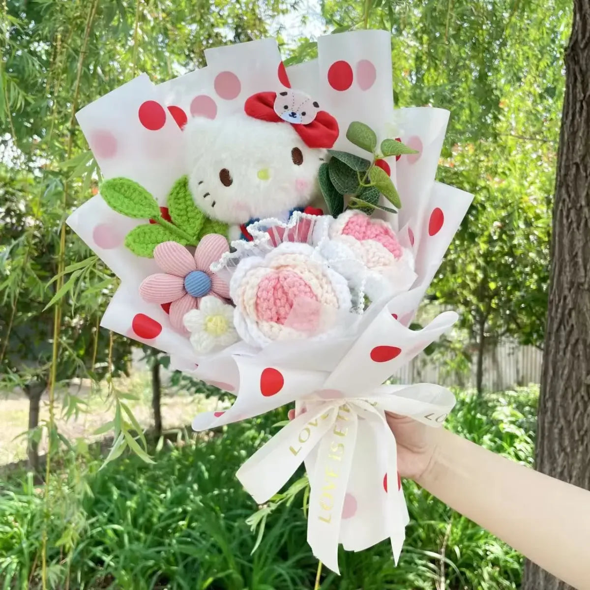 Kawaii Sanrio Plush Toy Bouquet – Hello Kitty & Kuromi Gift Set