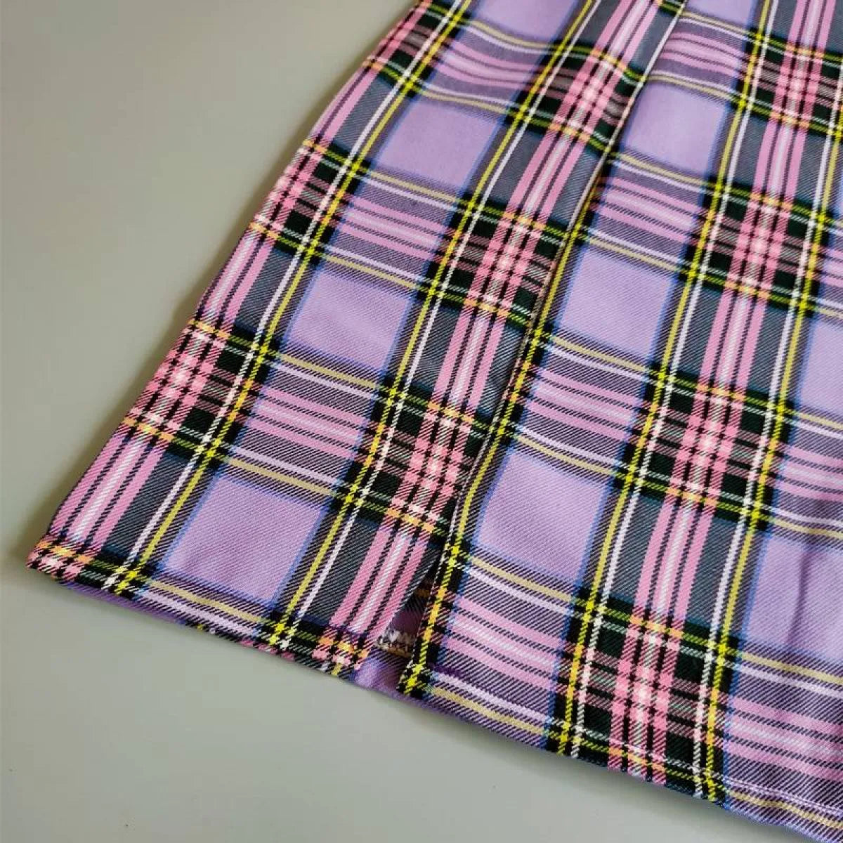Korean Colored Plaid Skirt