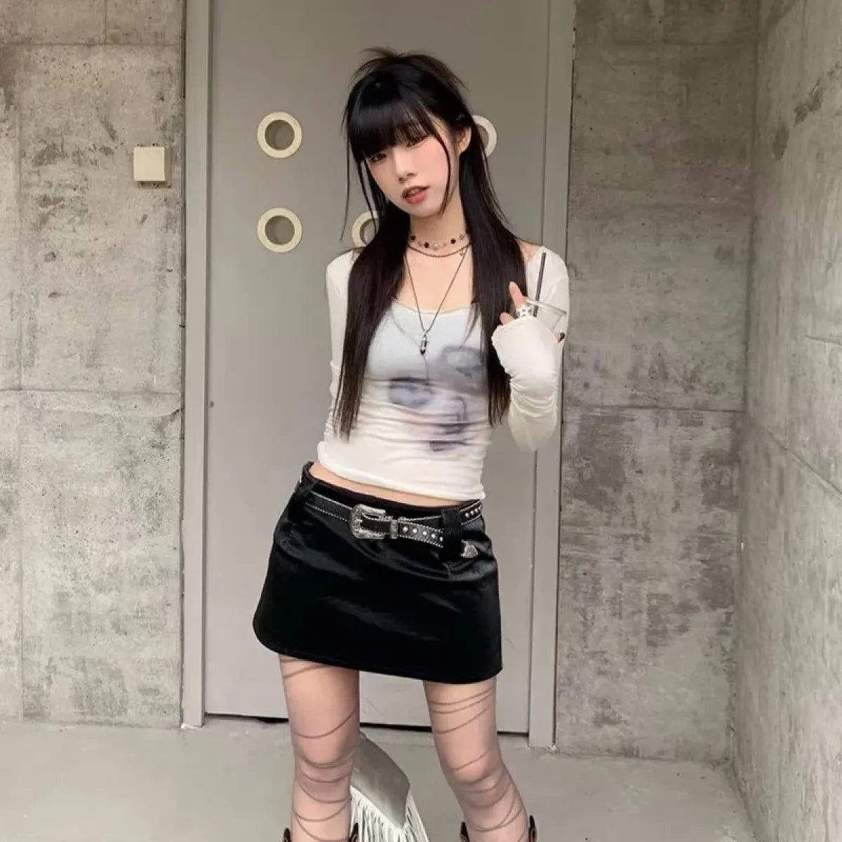 Korean Fairycore See-through Crop Top