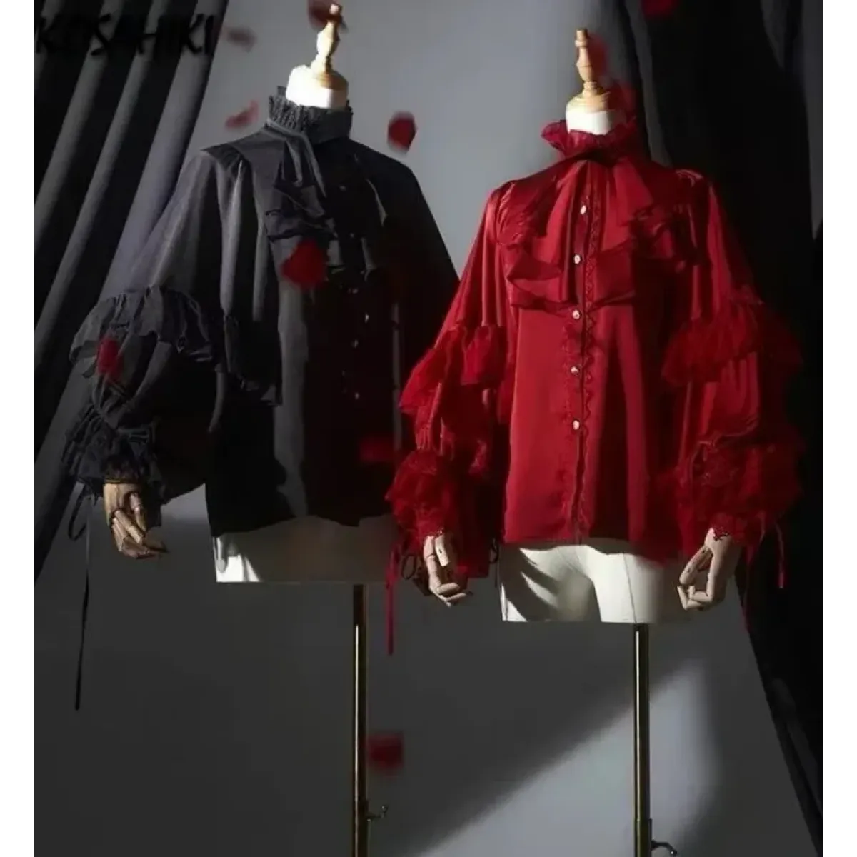 Kawaii Lace Lantern Sleeve Blouse