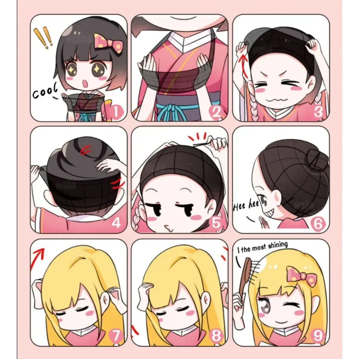 Lavender Herta Cosplay Wig – Long Straight Gradient Purple Hair