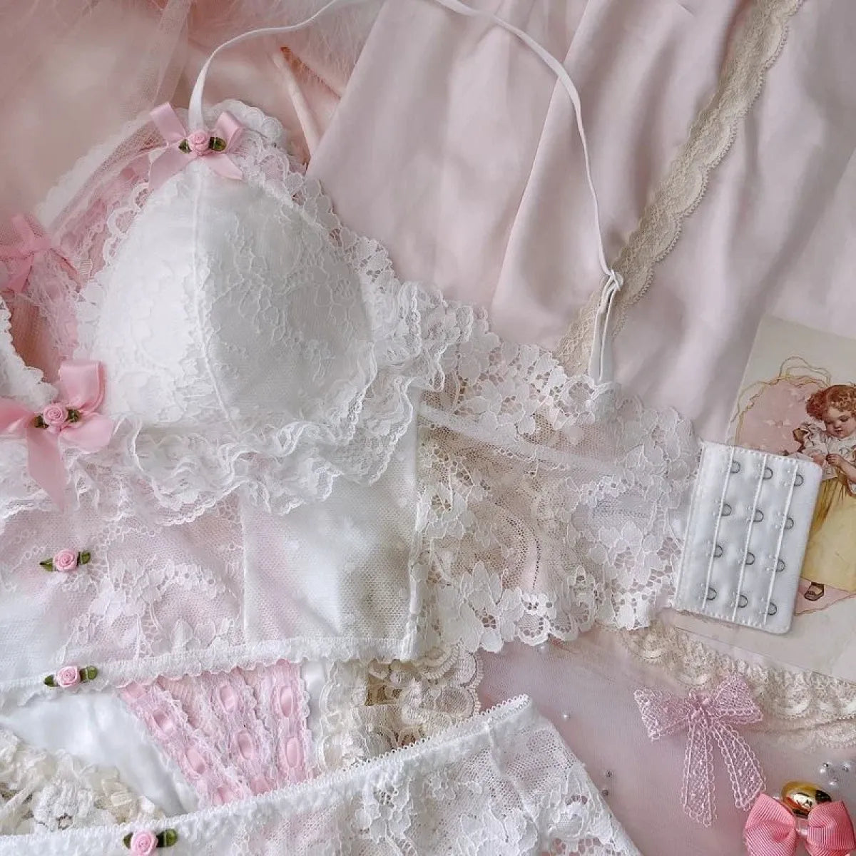 Sweet Lace Bow Lingerie Set