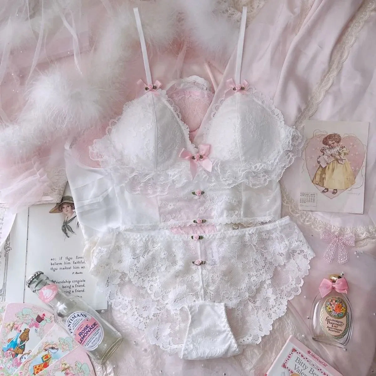 Sweet Lace Bow Lingerie Set