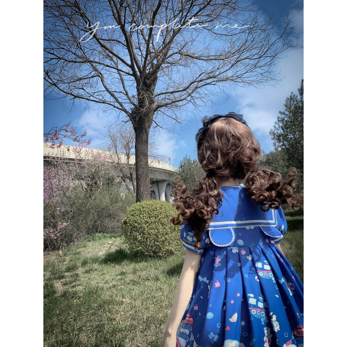 Lolita Dress With Cute Cat and Penguin Print