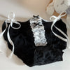 Lolita Lace Ruffle Bow Panties – Cute Low Waist Tie-Up Briefs