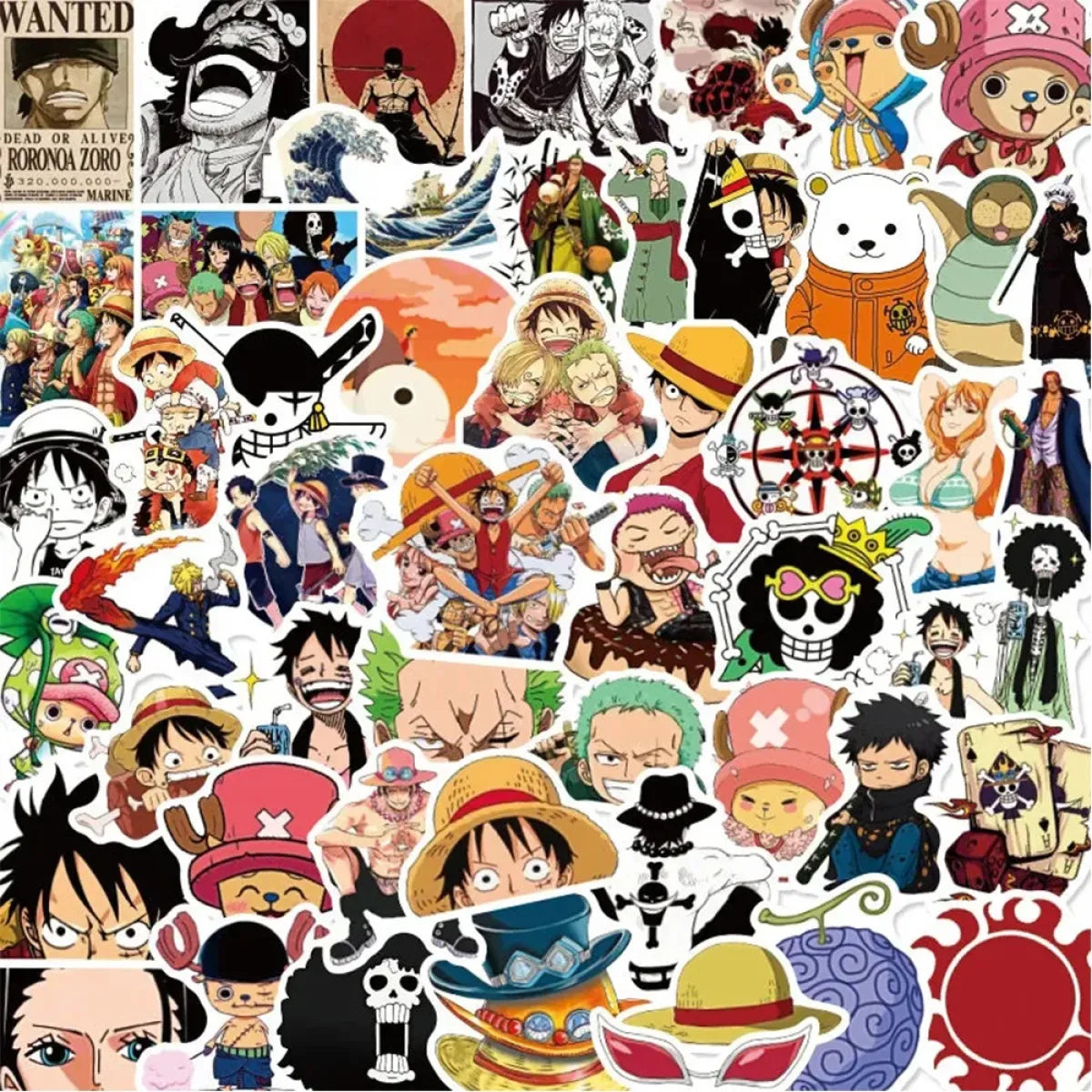 ONE PIECE Stickers - Luffy, Zoro, Chopper