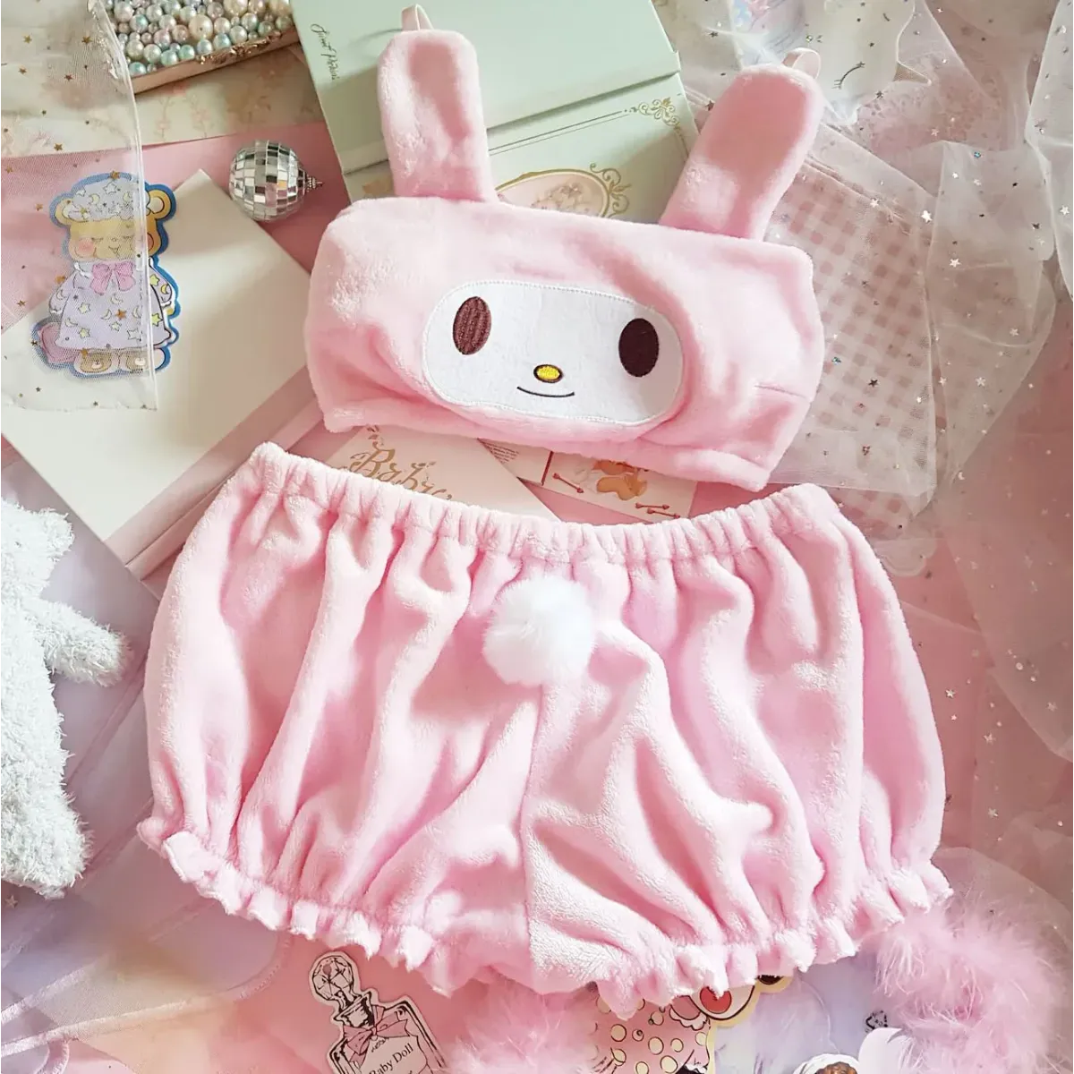 My Melody Cinnamoroll Pajama Two Piece Set