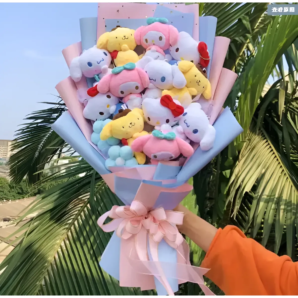 Plush Bouquet - My Melody, Kuromi, Cinnamoroll, KT Cat