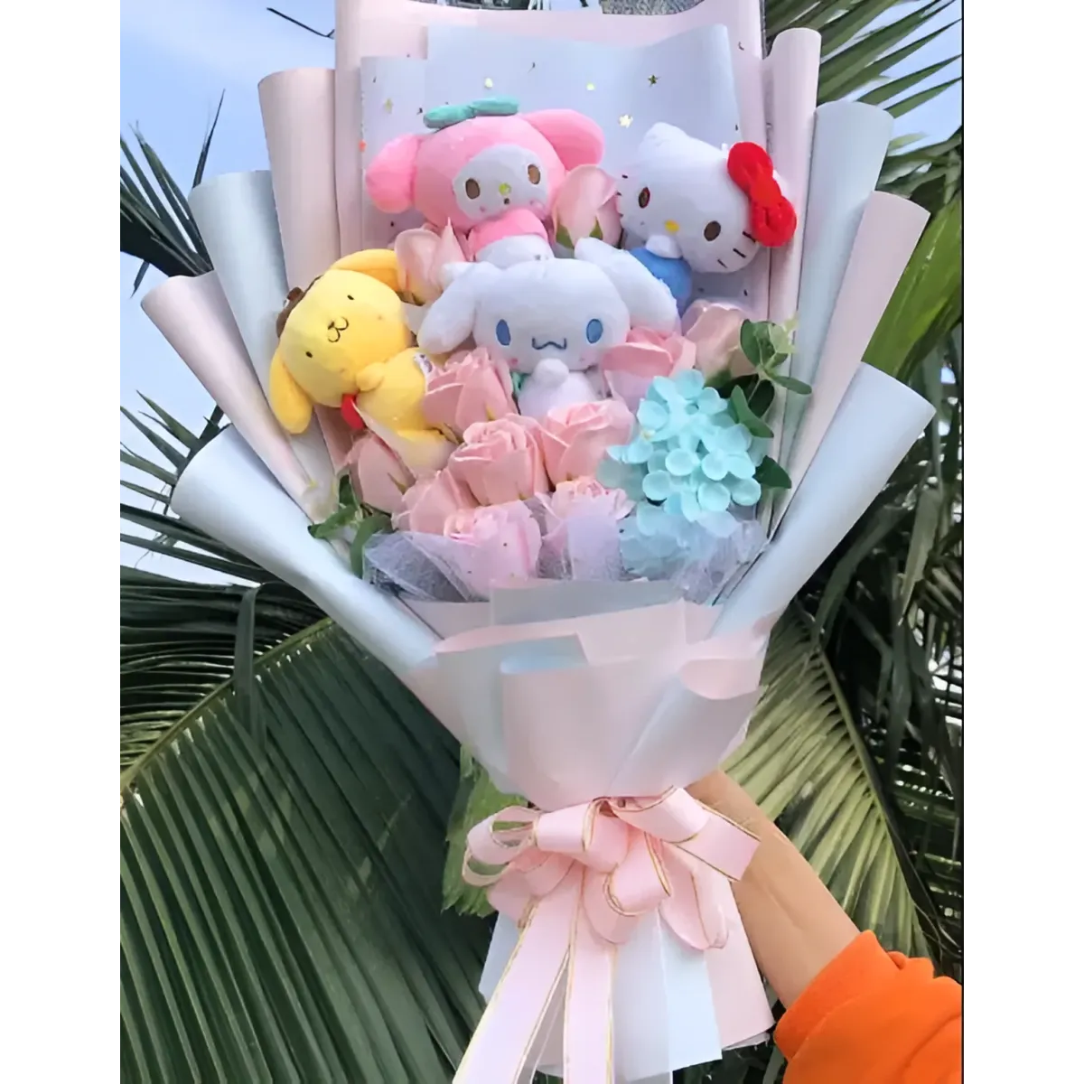 Plush Bouquet - My Melody, Kuromi, Cinnamoroll, KT Cat