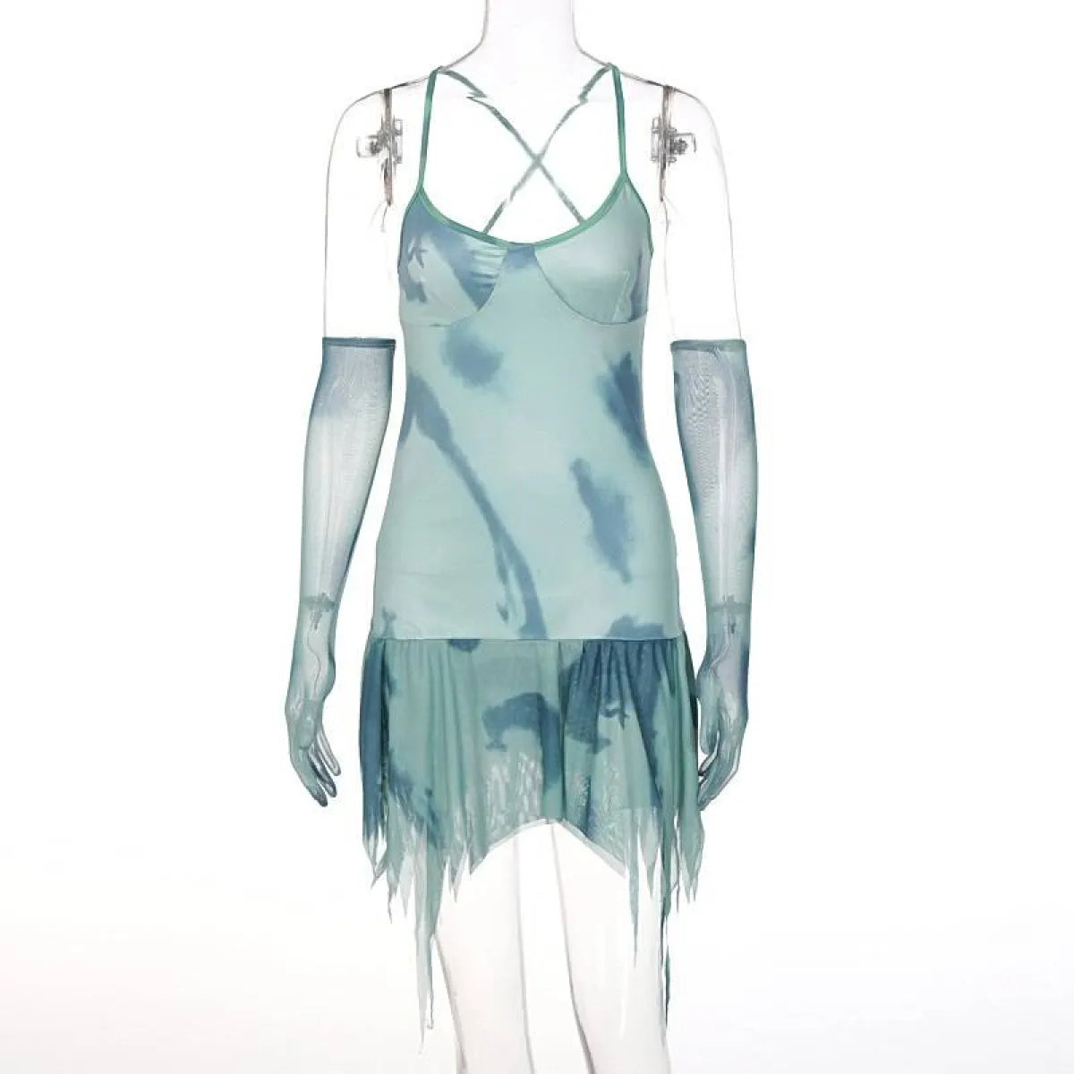 Mesh Slip Mini Dress