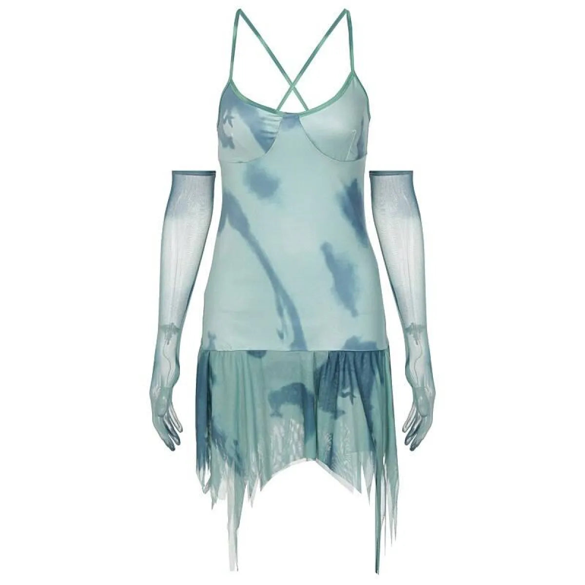 Mesh Slip Mini Dress