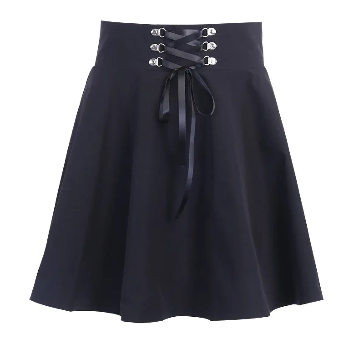 Gothic Lace-Up Mini Skirt – Harajuku Hipster Style for Women