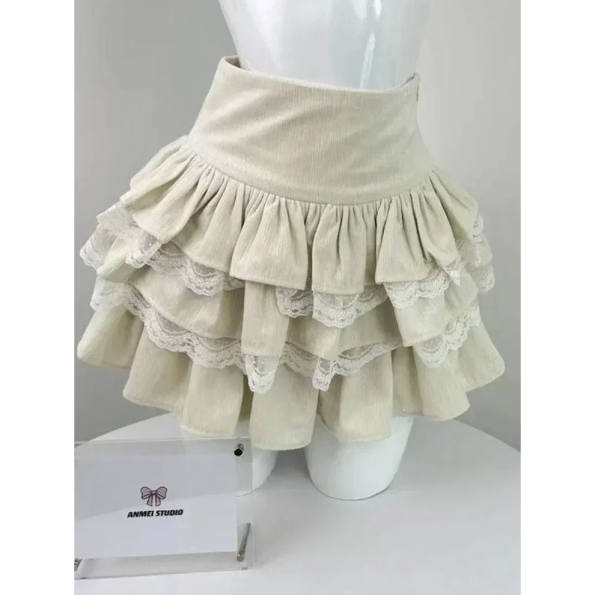 Kawaii Off-Shoulder Knit Lace Set